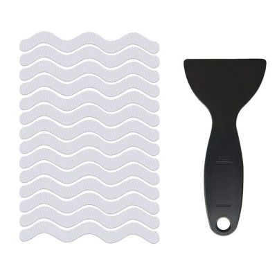 【CC】✑﹊▪  42pcs Tape Grip Bathtub Non-Slip Strip Stickers Pool for Flooring PEVA with Scraper