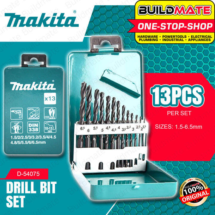 MAKITA Drill Bit Set 13 PCS/SET 1.5-6.5mm D-54075 100% ORIGINAL ...