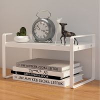 เดสก์ท็อปชั้นวางหนังสือOrganizer Desktop Organizer Office Storage Rack Warm Whiteสไตล์เรียบง่าย