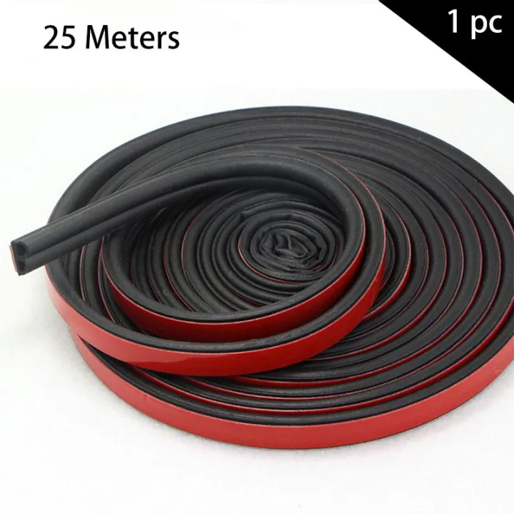 4M/5M/16M/25M Car Door Edge Guard Scratch Strip Protector Rubber Sealing Trim Molding Stickers Soundproofing Waterproof Universal Car-styling