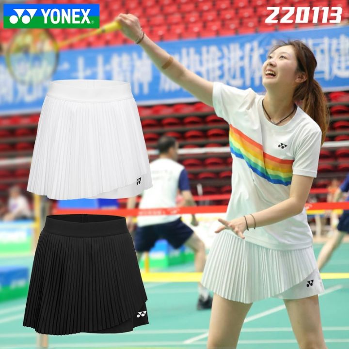 2023yonex-yonex-yy-badminton-skirt-220113tcr-pleated-skirt-breathable-quick-drying-anti-light