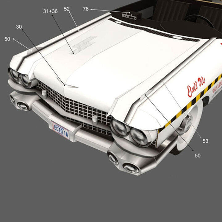 wxgr-ghostbusters-ecto-1a-hot-wheels-car-model-car-cadillac-3d-paper-model-kit