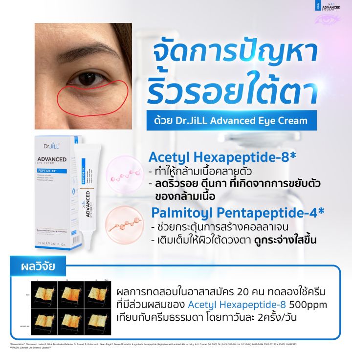 11-11-ส่งฟรี-โปร-2-แถม-1-หลอด-dr-jill-advanced-eye-cream-ครีมทาใต้ตา-ดร-จล-dr-jill-eye-cream-ลดความหมองคล้ำใต้ตา
