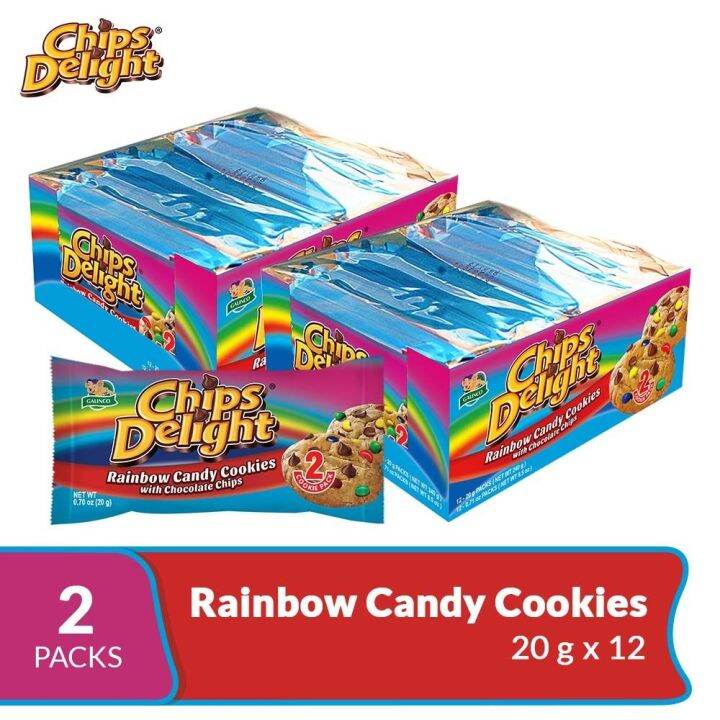 Esmand Chips Delight Rainbow Candy Cookies 20g x12 (2 Packs) | Lazada PH