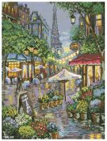 K-162 Paris in the rain 36-45 Cross Stitch Set Cross-stitch Kit Embroidery Needlework Craft Packages Cotton Fabric Floss