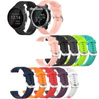 Silicone Watch Band Classic Metal buckle Strap for Garmin Forerunner 645 245 245M 【BYUE】