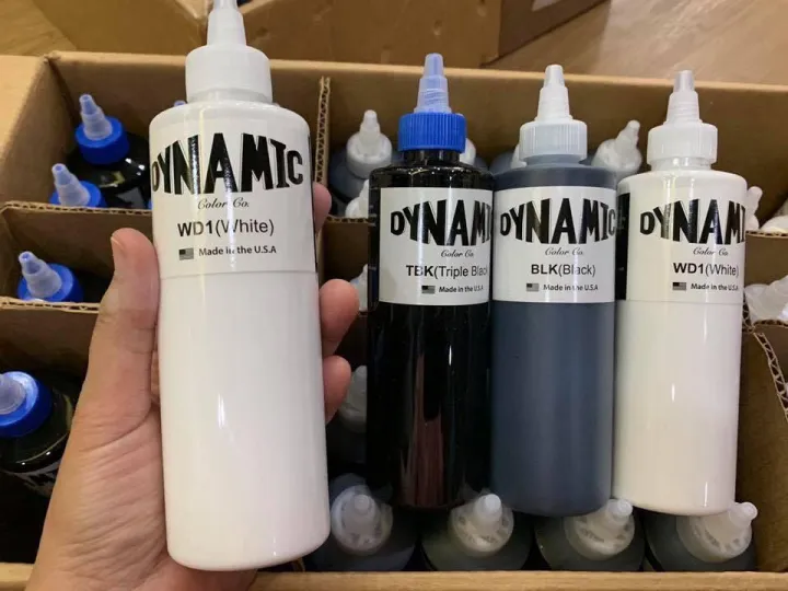 dynamic-wd1-tattoo-ink-white-color-หมึกสักไดนามิค-หมึกสักลาย-สีสักลายสีขาว-อเมริกาแท้-ขนาด-8-ออนซ์