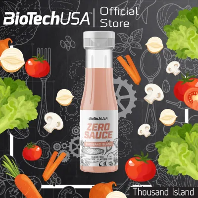 BioTechUSA Zero Sauce 350ml. Thousand island (ซอสรสเทาซัน ไอซ์แลนด์-ราด จิ้ม หมัก ปรุงอาหาร น้ำสลัด ไม่มีน้ำตาล คีโตทานได้) Health foods EXP.02/2024