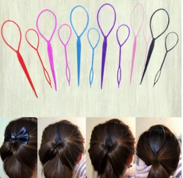 4pcs Black Topsy Tail Hair Braid Ponytail Maker Styling Tool Hair  Accessories