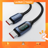 Toocki จอแสดงผล LED USB C ถึง USB C สาย PD Fast Charger สายไฟ Type C ถึง Type C สำหรับ Xiaomi Poco3 Samsung Huawei MacBook iPad