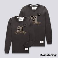 Rudedog เสื้อยืดแขนยาวชาย/หญิง สีชาร์โคล รุ่น Under81 (ราคาต่อตัว)