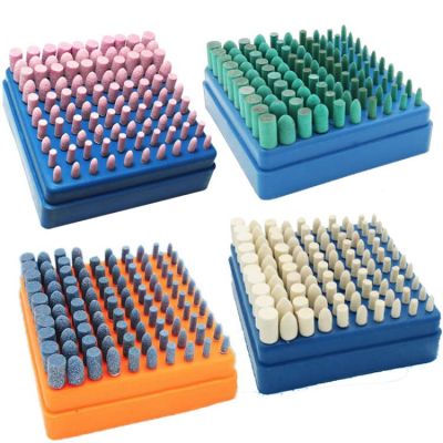 100pcs/set Rubber Wool Ceramic Grinding Head Tool Ceramic Mounted Point For Dremel Drill Rotary Tools Abrasive Grinding Bits