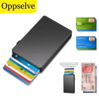 Slim Aluminum RFID Card Wallet Holder Bank Women Men Credit Card Box Business Mini Anti-theft ID Automatic Pop up Bank Card Case