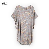 G&amp;G Nightwear รุ่น EN5P13 ชุดนอนซาติน กระโปรง ชุดนอนปีกค้างคาว แขนสั้น