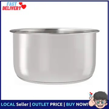 Stainless Steel Inner Pot Replacement Insert Liner Accessory Compatible with Ninja Foodi 6.5 Quart, by Sicheer