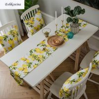 Free Shipping Lemons Table Runner And Mats Decor Caminho De Mesa Hogar Tafelloper For Party Cotton Masa Kosucu Tisch Laufer