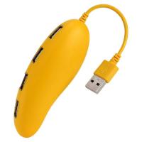 4 Port USB Hub Mango-Shaped 2.0 Data Hub USB Expander USB Port Expander USB Extender Hub Laptop USB Port Expander Keyboard sturdy