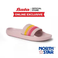 Bata บาจา (Online Exclusive) ยี่ห้อ North Star รองเท้าแตะ รองเท้าแตะหญิงสำหรับหลังออกกำลังกาย รองเท้าแตะพื้นแบน สำหรับผู้หญิง รุ่น Blane สีชมพู 5205038