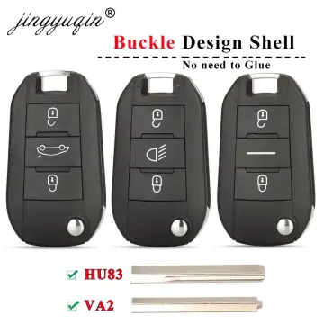 KEYYOU 3 Buttons Remote Car Key Shell Case Fob For Peugeot 207 208