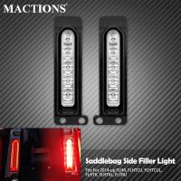 ☁❐ Motorcycle Rear Fender LED Run Brake Turn Lamps Saddlebag Side Filler light For Harley Touring Electra Glide Road King 2014-2023