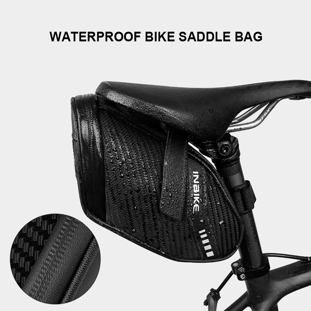Lixada Bicycle Saddle Bag Waterproof Bike Seat Bag Reflective Cycling Rear Seat Post Bag Ultra Light Tail Rear Bag Bicycle Under Seat Pouch