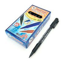( PRO+++ ) โปรแน่น.. ปากกามาร์คเกอร์ 1 มม. ดำ ตราม้า H-40 (1โหล12แท่ง) ราคาสุดคุ้ม ปากกา เมจิก ปากกา ไฮ ไล ท์ ปากกาหมึกซึม ปากกา ไวท์ บอร์ด