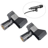 2pcs 180 Degree Rotation Stand With Screw Microphone Holder Adapter Studio Microphone Clip Singing Mic Accessories