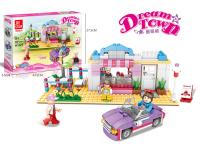 ProudNada Toys ของเล่นเด็กชุดตัวต่อเลโก้ร้านกาแฟ JIE STAR 20327 Dream Town 385 PCS 20327