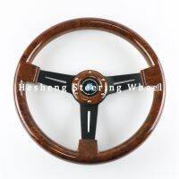 ✕✸ Nardi 14‘’ Steering Wheel 350MM ABS Peach Wood Color Classic Cars Racing Sports For Audi BMW Toyota Honda VW Universal