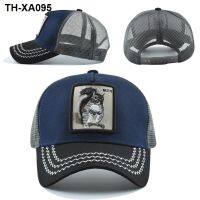 animals logo embroidery baseball cap; male and female fashion leisure cap outdoor air sun-shade net