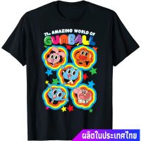 Cn The Amazing World of Gumball Group Shot Rainbows T-Shirt The Amazing World of Gumball Mens T-Shirt