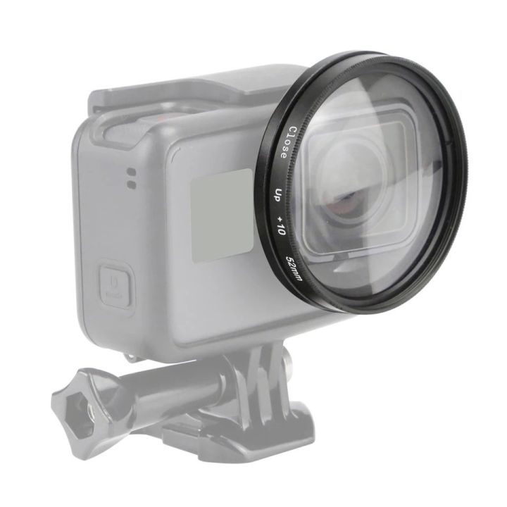 เลนส์มาโคร-ขยาย-10-เท่า-สำหรับโกโปร-gopro-7-6-5-filter-52mm-close-up-10-macro-lens-และ-adapter-ring