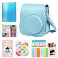 For Mini 11 Accessories Kit With Travel Stickers Colorful Stylish PU Leather Protective Case Cover Bag For Instant Camera Bag candid