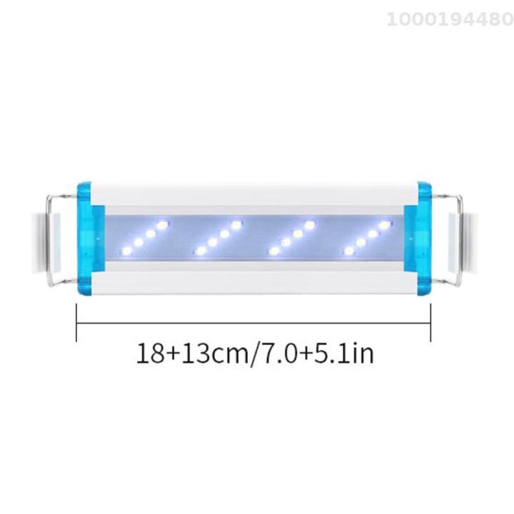 ปลั๊ก-eu-38ซม-ไฟตู้ปลาแบบบางเฉียบไฟ-led-8วัตต์สำหรับ7ถึง12นิ้วไฟตู้ปลาโหมดสามสีปรับไฟตู้ปลาได้ด้วยวงเล็บขยายได้