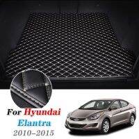 แผ่นหนังรองท้ายรถสำหรับ Hyundai Elantra 2010-2015แผ่นพรมที่พื้นรถยนต์ถาดใส่อาหารซับในรองเท้าบูท Error 2012 2013 2014