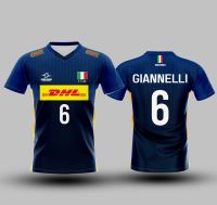 เสื้อแขนสั้นพิมพ์ลาย(หน้า-หลัง) ITALY MEN1 #เสื้อวอลเลย์บอล #เสื้อกีฬา ใส่ได้ทั้งชายและหญิง