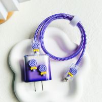 Pelindung kabel Lollipop pelindung kabel Data USB 12 cepat mengisi Pelindung garis kabel Data