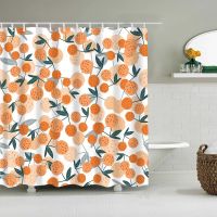 Baltan HOME LY1 New Product Shower Curtain Polyester Hook Bathroom Curtain Curtain HOME Decoration Orange Orange Fruit