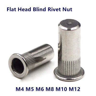 5pcs M5 M6 M8 M10 M12 Blind Rivet Nut 304 stainless steel Flat Countersunk Head Rivnut Sealed Rivet Nut Insert Rivnut Nutsert Nails Screws Fasteners