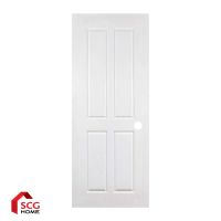 SCG HOME ประตู UPVC ลูกฟัก รุ่น HC-05 สีขาว 80x200 เจาะลูกบิด