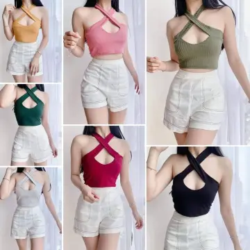 Shop Cross Halter Neck Croptop with great discounts and prices online - Jan  2024