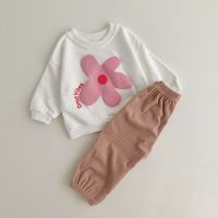 Hot Selling 2023 Autumn Baby Girls Clothes Set Retro Prints Sweater+Corduroy Pants 2PCS/Set Childrens Clothing Baby Boys Outfit Cotton Suit