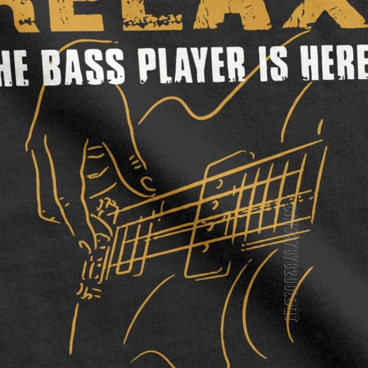 men-t-shirt-bass-playerrelax-the-bass-player-is-here-acoustic-electric-guitars-music-fun-male-tshirt-basic-tees-purified-cotton