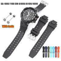 AStrap สำหรับ Casio G-SHOCK GW-4000 GA-1000 GW-A1000 GW-A1100ผู้ชายกีฬาดำน้ำกันน้ำ TPU ซิลิโคนนาฬิกาวง celetM