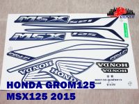 HONDA GROM125 MSX125 GROM MSX year 2015 STICKER “WHITE-BLUE” // สติ๊กเกอร์ติดตัวรถ สีขาว-น้ำเงิน