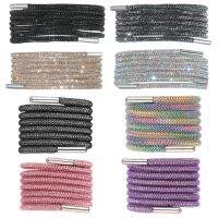 1Pc Rhinestone ShoeLaces Fashion Luxury Diamond Shoe Laces 100/120/140/160CM Bright Strings Cross Braiding Strap Accessories