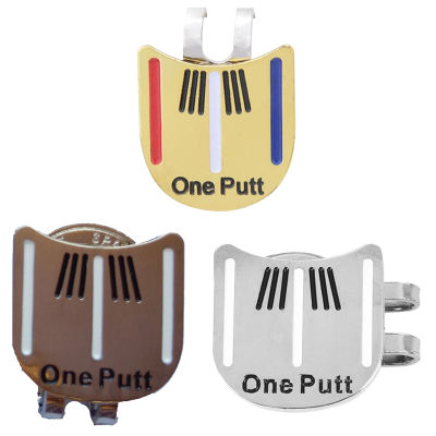 Magnetic cap clip removable metal golf one putt ball marker set Color