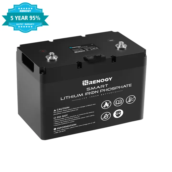 Renogy 12V 100Ah LiFePO4ลิเธียมแบตเตอรี่แบบคายประจุสูง4000 + รอบลึกใน ...