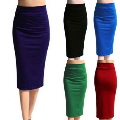2023 New Women Skirt Mini Bodycon Skirt Office Women Slim Knee Length High Waist Stretch Sexy Pencil Skirts Jupe Femme AQ801944