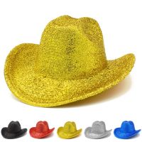 Fashion Shiny Silk Fedora Hats Women Trilby Caps Fedoras Jazz Hat Cowboy Cap Felt Blower Adult Chapeau Cocked Hats